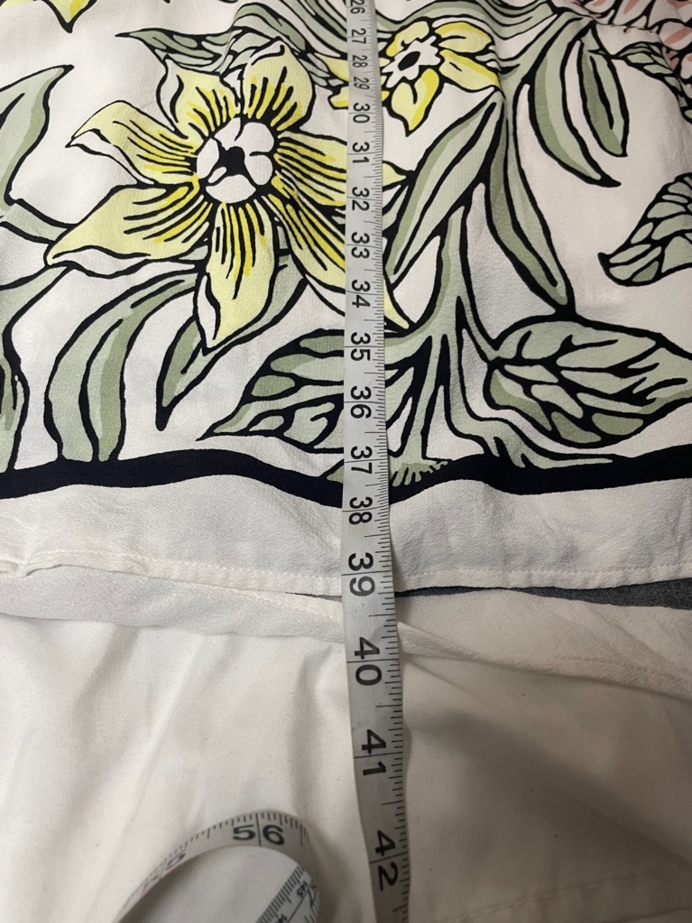 LOFT Floral Halter Midi Dress XS Cream Flowy Lined Boho Garden Coastal Pockets - Picture 11 of 11